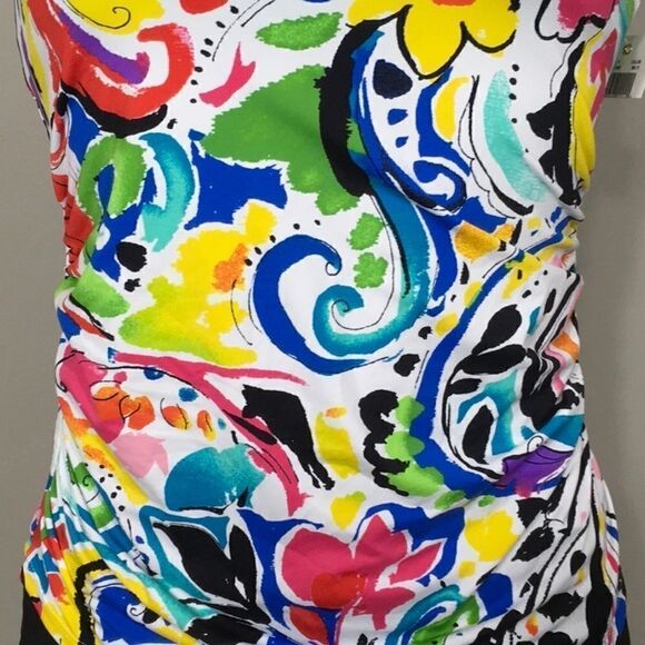 Anne Cole multicolored tankini top. NWT - Picture 3 of 7